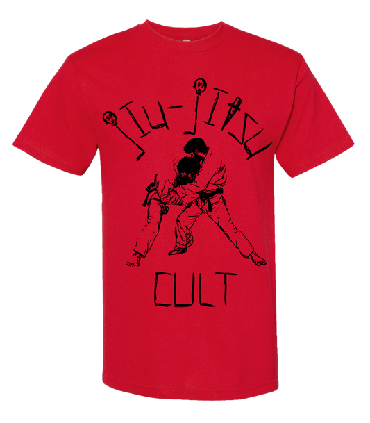 Jiu-Jitsu Cult "Wassup Rockers" Red Shirt Black Graphic