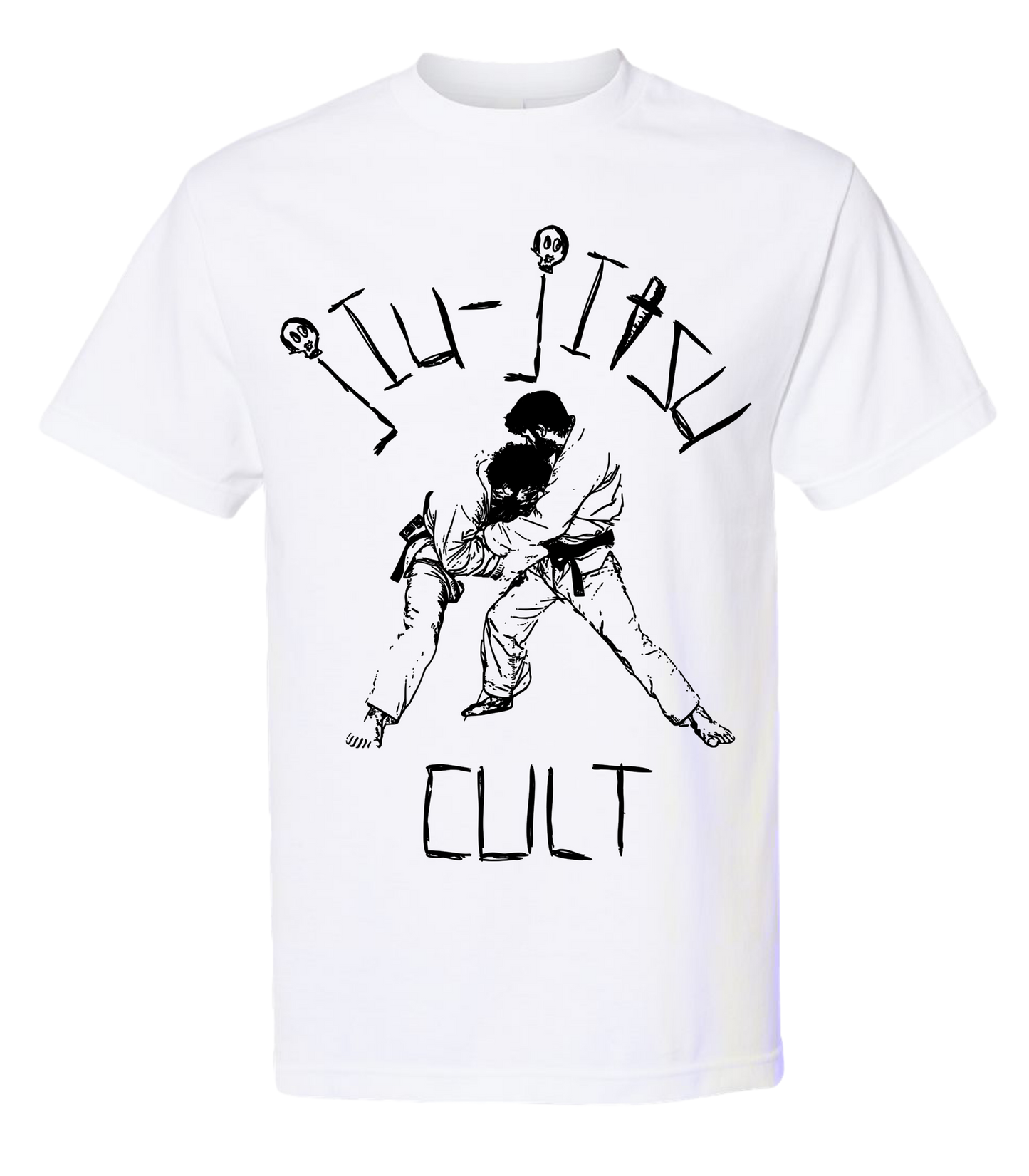 Jiu Jitsu Cult "Wassup Rockers" White Shirt Black Graphic